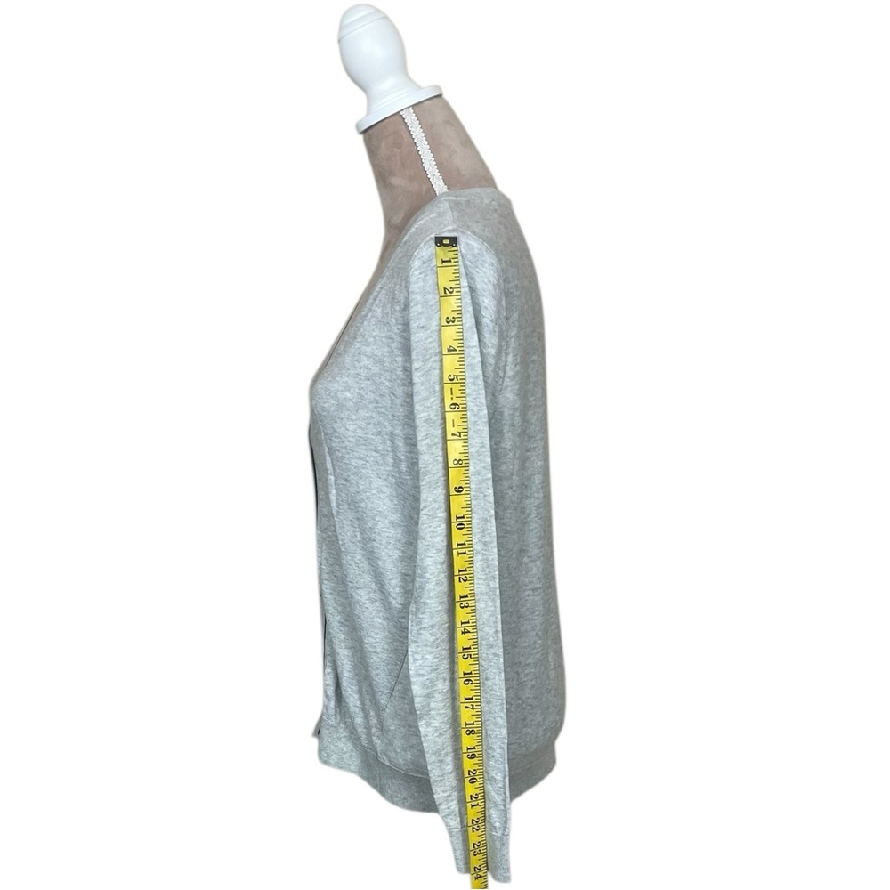 CAbi “Cobblestone” Light Gray Cardigan with Back Zipper (N-1) - Picture 7 of 11